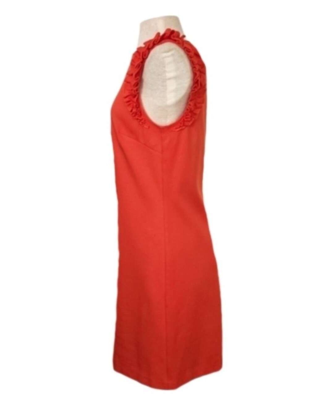 TRINA TURK Dress Sienna Tropical Ruffle Sleeveless Orange Size 4 - Picture 6 of 16